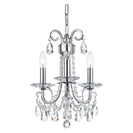 Crystorama Othello 3 Light Clear Crystal Polished Chrome Mini Chandelier 6823-CH-CL-MWP